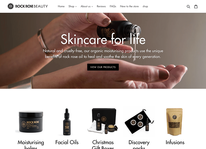 Rock Rose Beauty's website